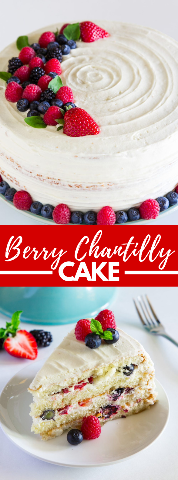 Berry Chantilly Cake #desserts #whitecake