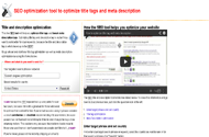 Title and Description Optimization Tool