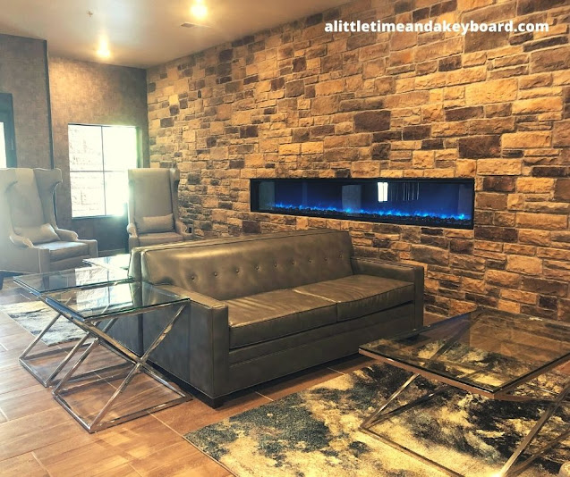 Refined but comfortable seating area at Cobblestone Inn & Suites in Janesville, WI