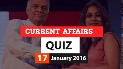Current Affairs Quiz 17 January 2016