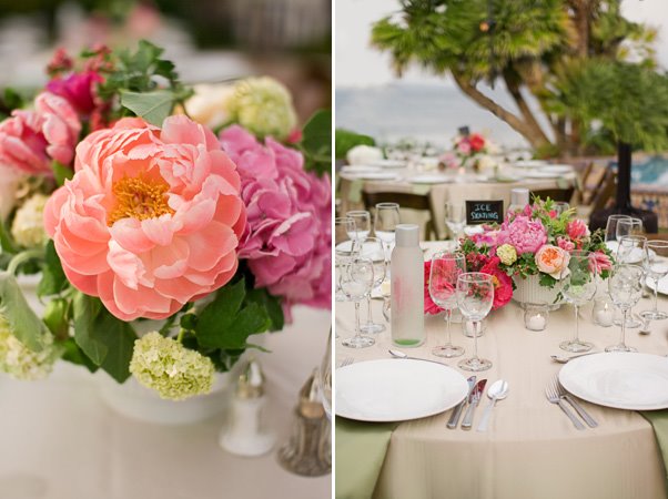 Peony Wedding Centerpieces