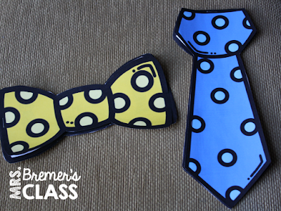 Father's Day Card 'All About My Dad'. Includes neck tie and bow tie options where students fill in information about their dads. A sweet keepsake! #fathersday #kindergarten #cardmaking