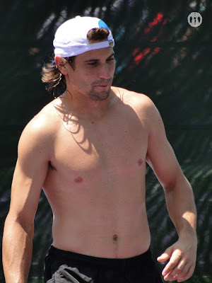David Ferrer Shirtless at Miami Open 2010