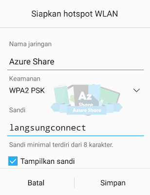 AZShare - Contoh Wifi memakai Password langsungconnect