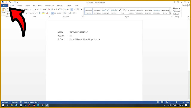 Cara simpan Dokumen Di Microsoft Word