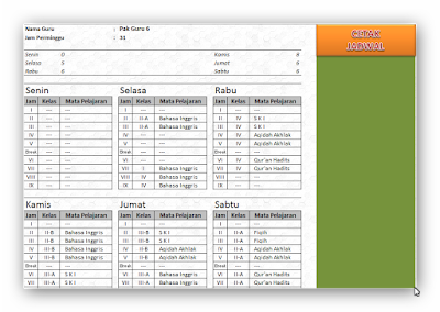 Aplikasi Jadwal Pelajaran Kelas Otomatis 2016-2017