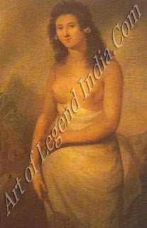 Poedua was a Ra'iatean princess, painted in 1777 by Cook's artist on HMS Resolution John Webber. She epitomizes the beauty of Tahitian women: delicate tatoos decorate her arms, and in her right hand she holds a fly whisk. 