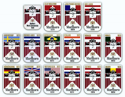 Auto Formula Racing on Marlboro Racing Brm Formula 1 1973 Stickers