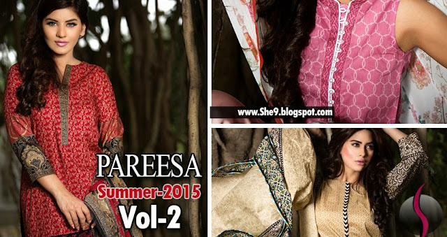 Pareesa Lawn Catalog 2015 Vol-2