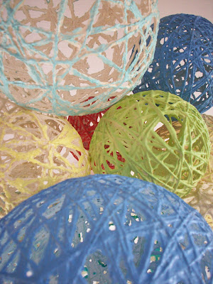 yarn lantern chandelier