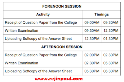 April may 2021 exam timing - anna university