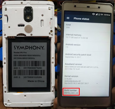 Symphony P8 Pro Dump Firmware Flash File Stock ROM