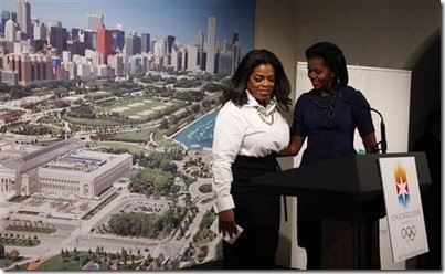 Oprah Winfrey and Michelle Obama