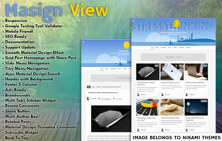 Masign View Premium Responsive Blogger Template