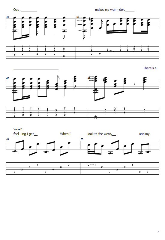 Stairway To Heaven Tabs Led Zeppelin Free Guitar Tabs And ...