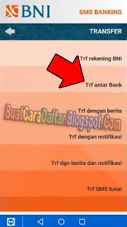 cara sms banking bni