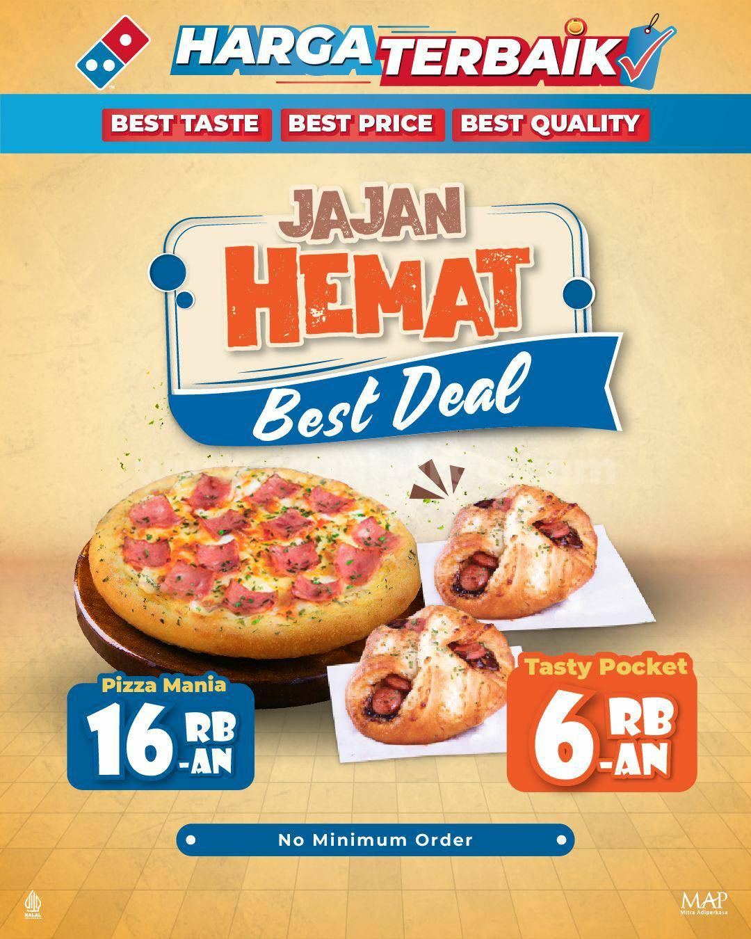 DOMINO’S PIZZA Promo JAJAN HEMAT BEST DEAL mulai 6 Ribu-an