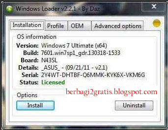 Windows Loader 2.2.1 by Daz