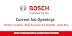 Bosch Vacancy - New Job Openings Apply 2021