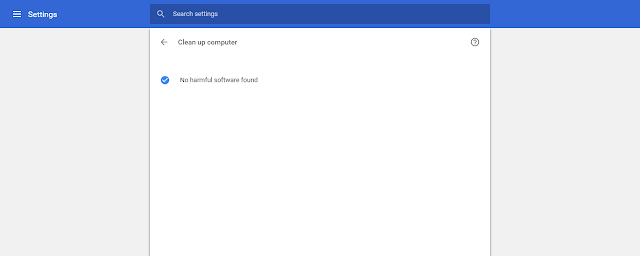 Google Chrome nije pronašao virus