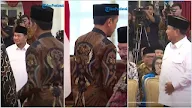 Momen Jokowi Tidak Salami Prabowo Usai Bayar Zakat Fitrah di Istana Negara