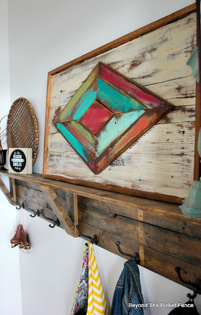 rustic boho art made from reclaimed scrap wood