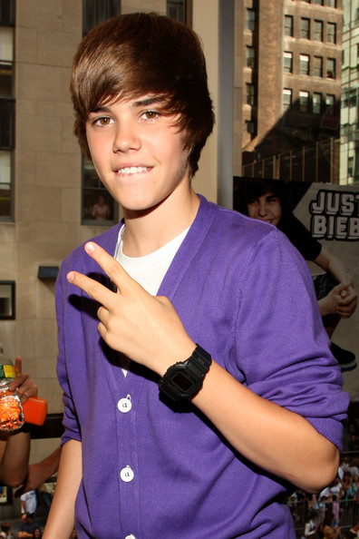 justin bieber purple high tops. He seems to like purple.