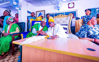 2023 Presidential candidate of the People's Democratic Party (PDP), Alhaji Atiku Abubakar, and his running mate, Dr. Ifeanyi Okowa, the Governor of Delta State, land in Ibadan, Oyo State for a historic political rally. At the Palace of Oba Moshood Lekan Balogun