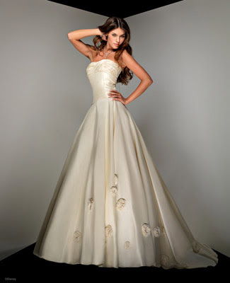Disney's Belle Wedding Dress Wedding Dress with a simple design but still