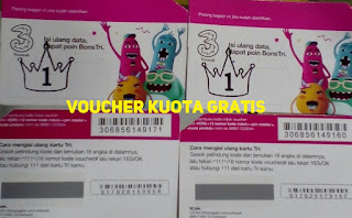 kode voucher kuota gratis kartu tri