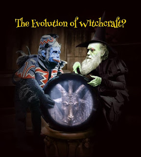 Some folks believe everything evolved, including religion. This also includes witchcraft. Researchers are guilty of hypocrisy in their claims.