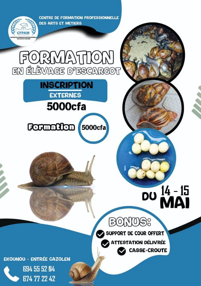 Formation Pratique en Elevage des Escargots