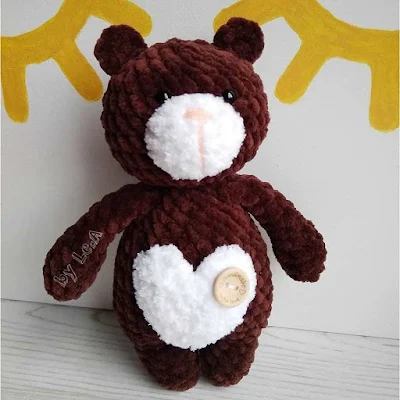 Мишка амигуруми крючком