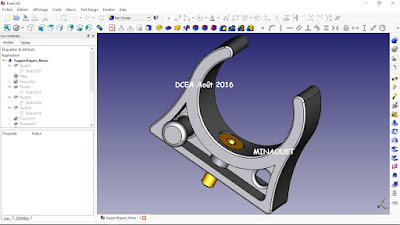 support gaffe minaouet open 5.00 freecad dcea 3d