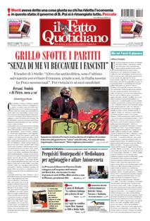 Il Fatto Quotidiano del 10 Maggio 2012 | ISSN 2037-089X | TRUE PDF | Quotidiano | Cronaca | Politica
Il quotidiano è edito dal 23 settembre 2009. L'uscita del giornale è stata preceduta da una lunga fase preparatoria iniziata il 28 maggio 2009 con l'annuncio del nuovo quotidiano dato sul blog voglioscendere.it da Marco Travaglio.
Il nome della testata è stato scelto in memoria del giornalista Enzo Biagi, conduttore del programma televisivo Il Fatto, mentre il logo del bambino con il megafono si ispira al quotidiano La Voce, in omaggio al suo fondatore Indro Montanelli.
L'editore ha manifestato la volontà di rinunciare ai fondi del finanziamento pubblico per l'editoria e di sovvenzionarsi soltanto con i proventi della pubblicità e delle vendite, e di usufruire solo delle tariffe postali agevolate per i prodotti editoriali sino alla loro abrogazione nell'aprile 2010.