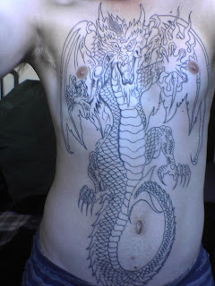 fantasy dragon tattoo, tattoos for men