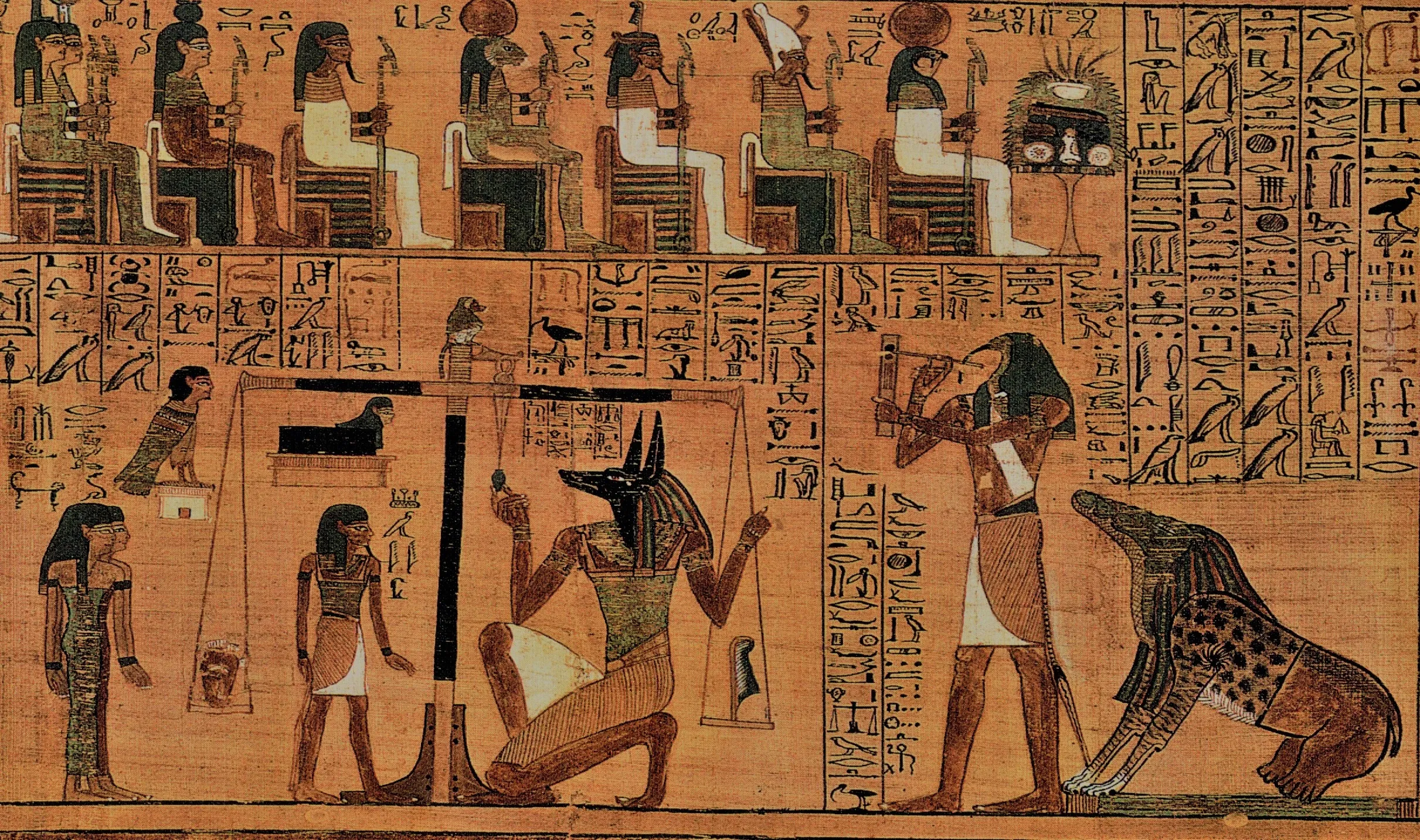 El Juicio de Osiris, imagenes del dios anubis, dios egipcio con cabeza de perro