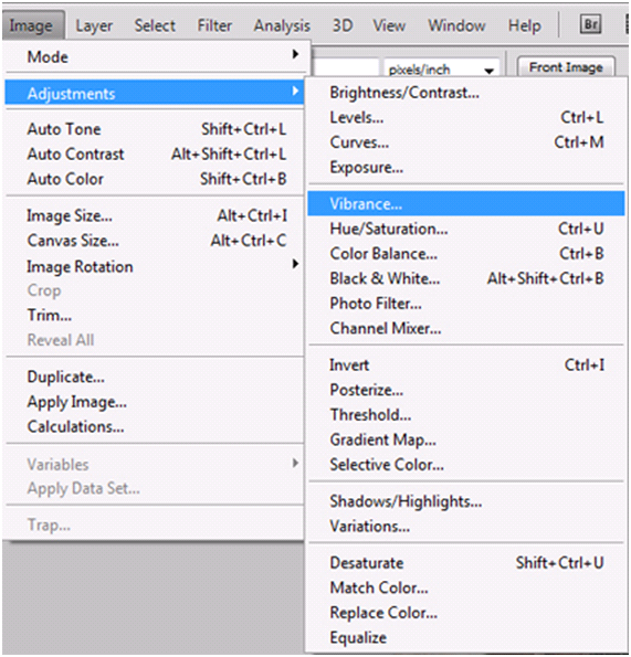 Vibrance Menu