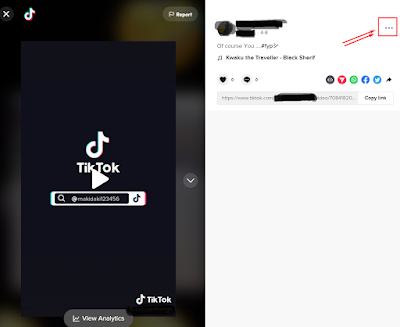 Deleting a TikTok video from a desktop