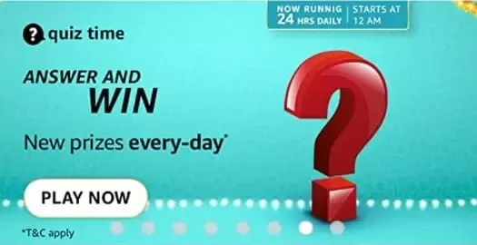 Amazon Daily Quiz Answers for 12th March 2024 & win Rs. 5000