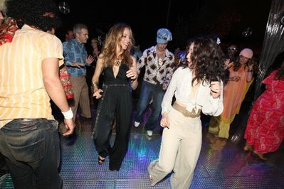 sandra oh kim raver kate walsh 70’s glam rock disco dance party