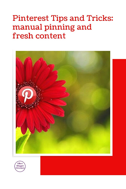 Pinterest Tips and Tricks: manual pinning and fresh content. Follow along with me as I experiment with pinterest to get more blog traffic