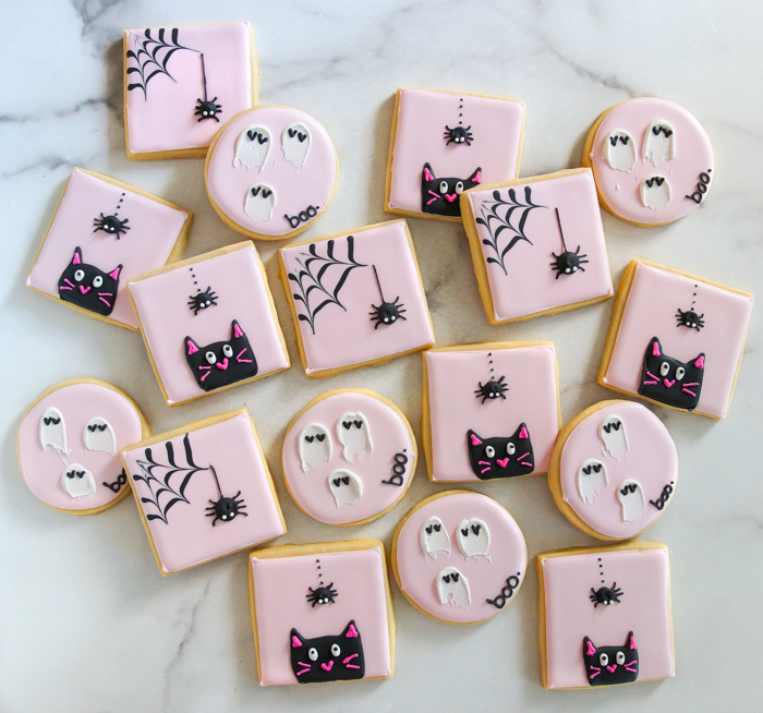 Easy Peasy PINK Halloween Decorated Cookie Set