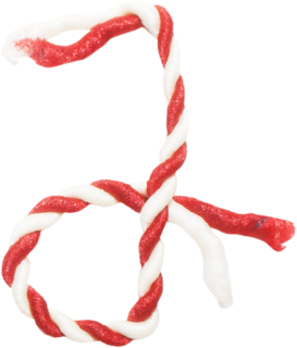 Abecedario Hecho con Pizarrín Blanco y Rojo. Alphabet made with Red and White Candy.