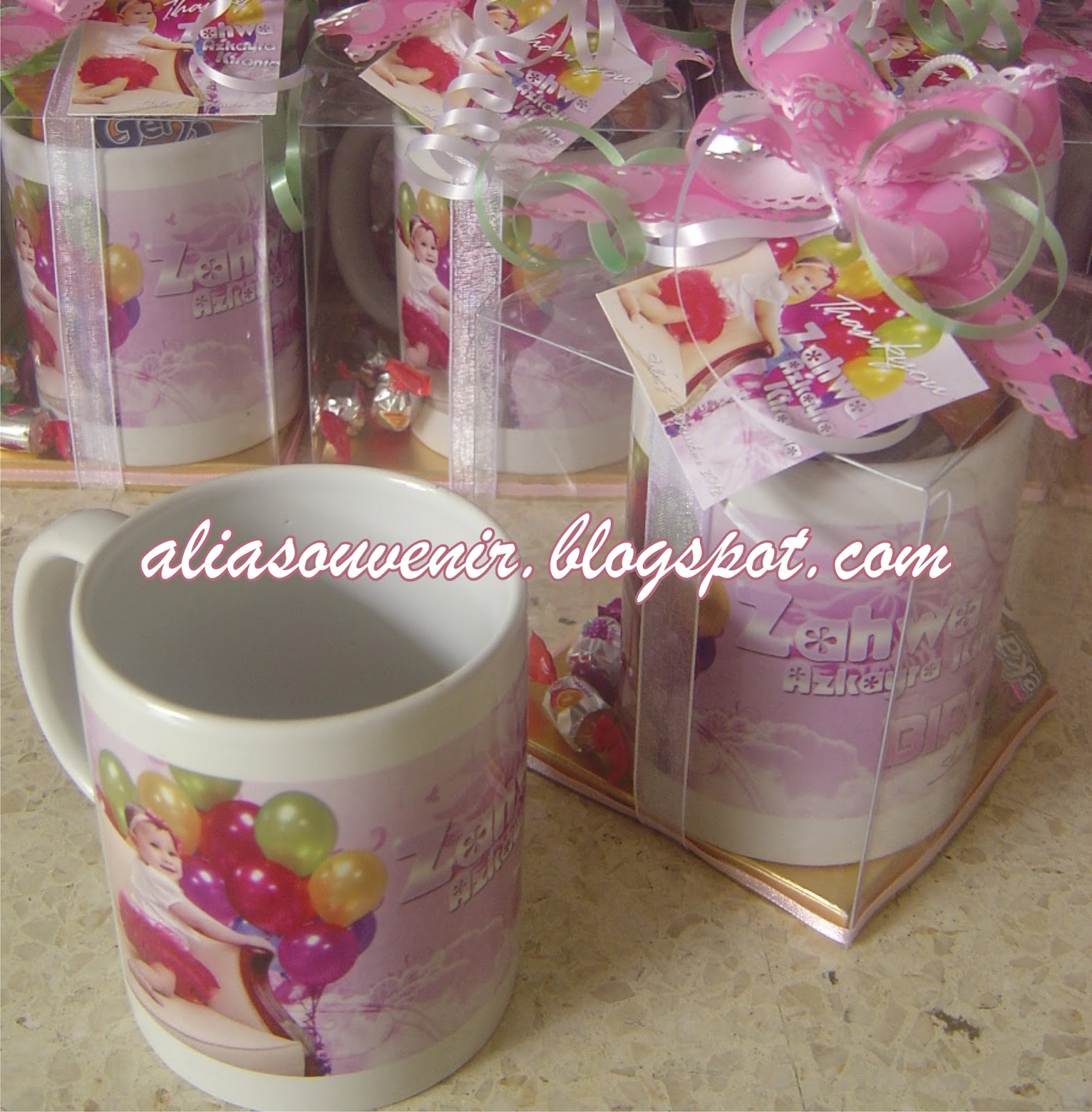 Souvenir Mug Sablon Full Colour Design Ulang Tahun Anak 