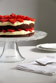 Featured Recipe | Brownie Strawberry Torte from Where is my spoon? #SecretRecipeClub #torte #strawberry #recipe #cake #dessert #chocolate