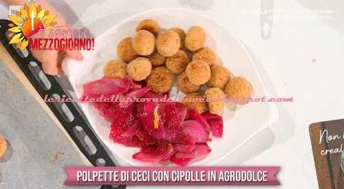 Polpette di ceci con cipolle in agrodolce ricetta zia Cri