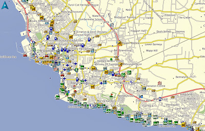 Bridgetown, GPS, Barbados, Map, Garmin, Nuvi