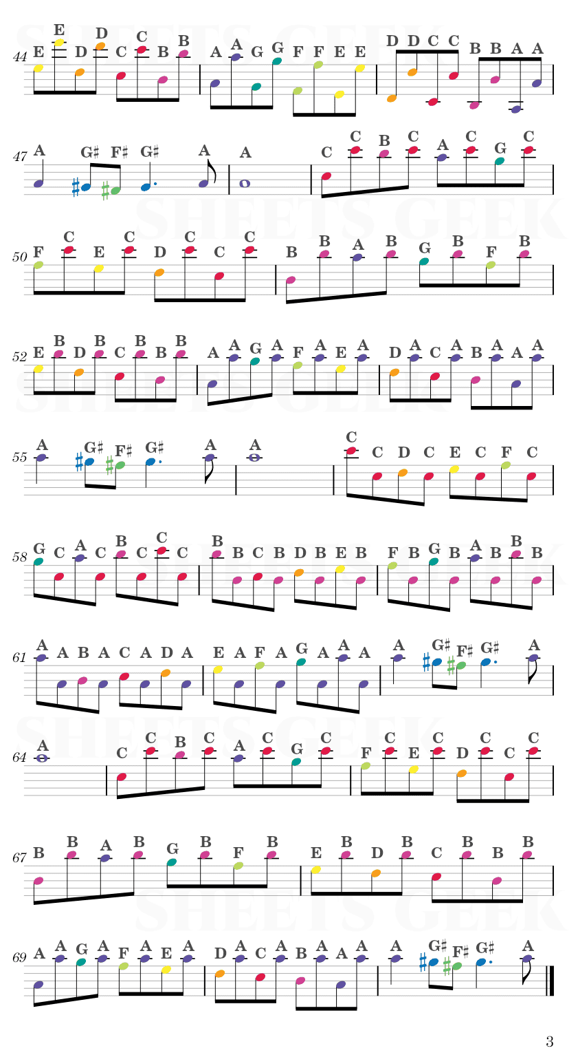 Passacaglia - Johan Halvorsen Easy Sheet Music Free for piano, keyboard, flute, violin, sax, cello page 3