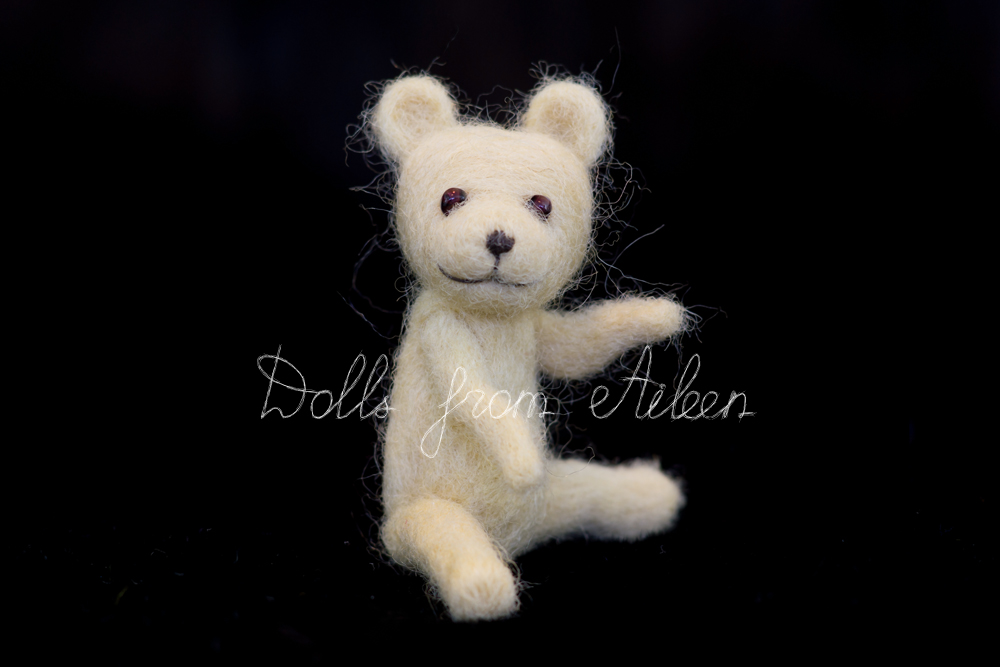OOAK mini needle felted teddy bear